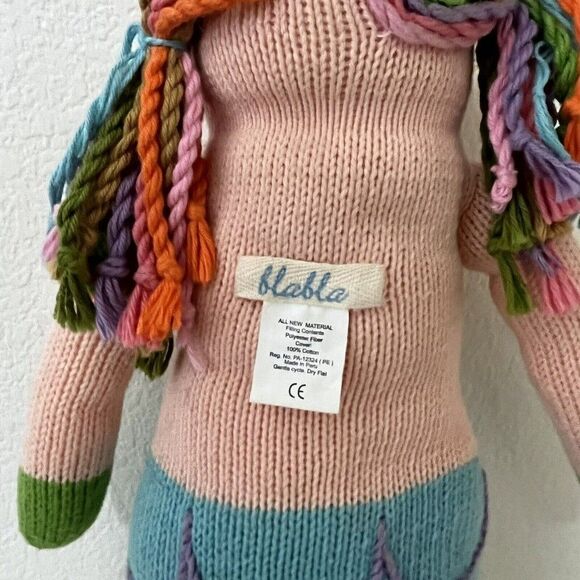 Blabla Kids Regular Mermaid Doll Hand Knitted Plush Blue Tail 18" - Picture 12 of 13